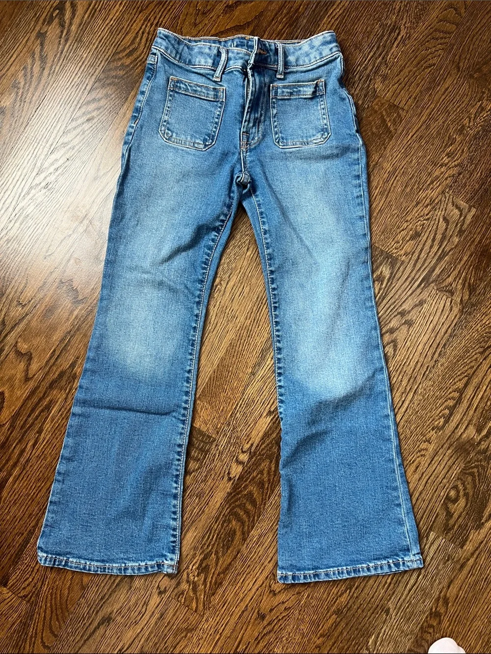 Gap kids 70s flare high rise jeans - 10